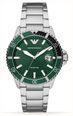 Emporio Armani Men's Stainless Steel Bracelet Green Dial Divers Series AR11838