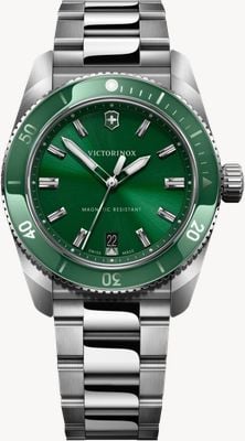 Victorinox Maverick Quartz (39mm) Green Dial / Stainless Steel Bracelet 242096