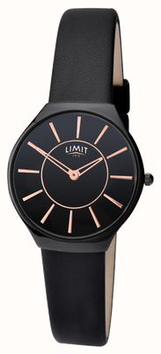 Limit Orologio Elegante Uomo 5744.01 - Quadrante Nero, Cinturino Marrone, Cassa 40mm, Giapponese