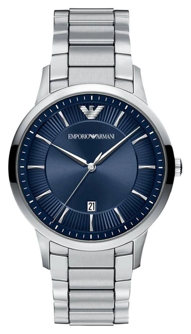 Emporio Armani AR11837 Men's Stainless Steel Navy Blue Dial Watch