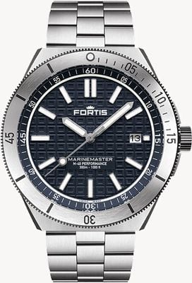 FORTIS Marinemaster M-40 Performance Gravity Black (40mm) Stainless Steel Block Bracelet F8120027