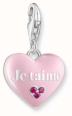 Thomas Sabo Ladies Silver Charm Pendant With Pink Heart 2073-042-9