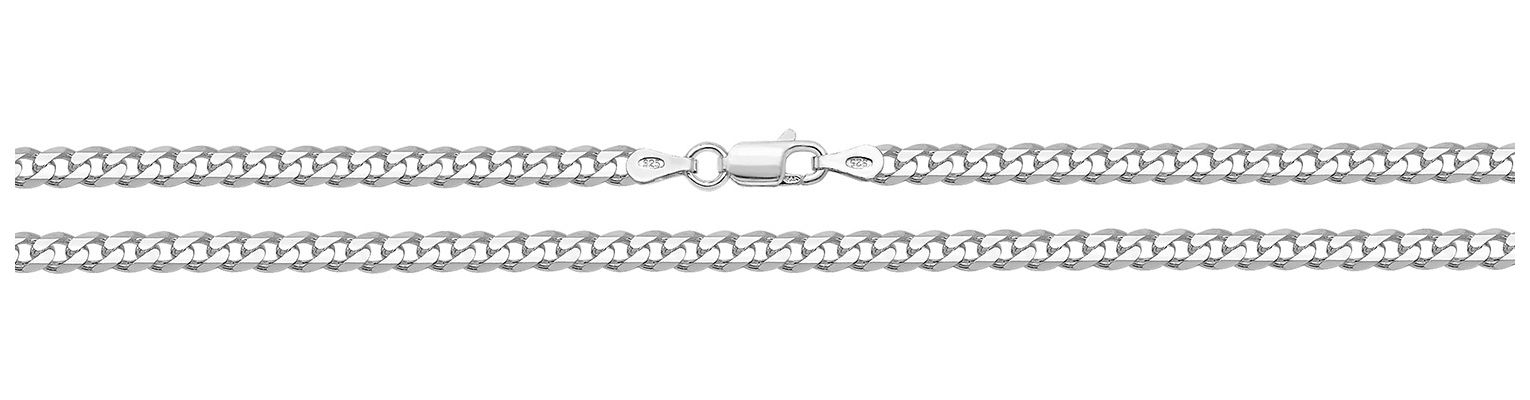 James Moore TH G1141/07 Sterling Silver Light Curb Chain Jewellery