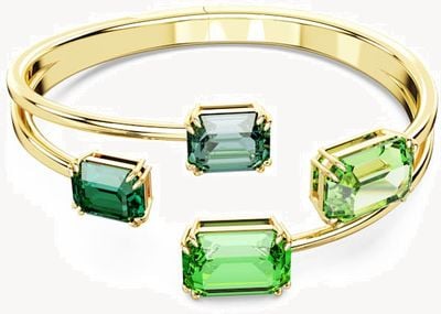 Swarovski Millenia Bangle Octagon Cut Green Gold-Tone Plated - Small 5674994