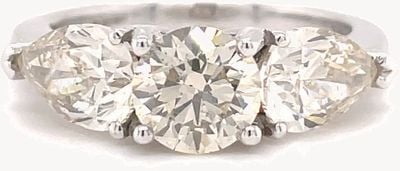 18k White Gold 3 Stone Diamond 3.00ct Ring JM9035