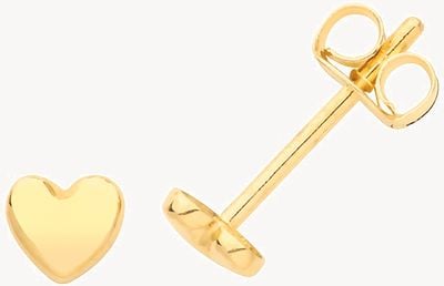 Treasure House 9ct Gold Tiny Heart Stud Earrings ES673