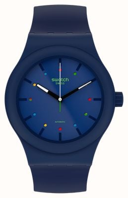 Swatch WAKTU51 Automatic (42mm) Blue Dial / Blue Bio-Sourced Material Strap SO30N400