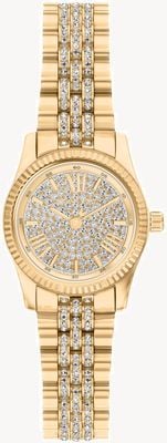 Michael Kors Lexington Petite Crystal (26mm) Gold Crystal-Set Dial / Gold PVD Stainless Steel Bracelet MK7575