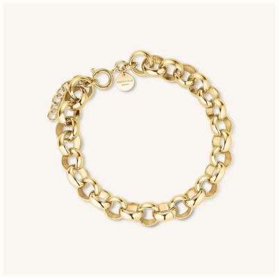 Rosefield Jewellery Ladies Chunky Roll  Gold Plated Bracelet JBCBG-J893