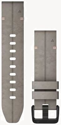 Garmin QuickFit 20 Watch Strap Only, Shale Grey Suede Leather 010-12876-00