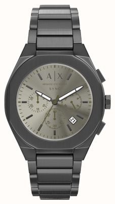Armani Exchange Quartz Chronograph (42mm) Grey Sunray Dial / Grey PVD Stainless Steel Bracelet AX4296