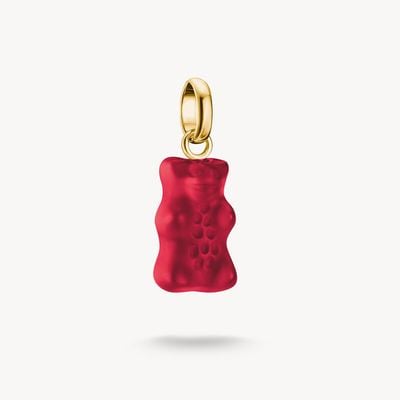 Thomas Sabo Charm Pendant Goldbears In Red Connect Gold-plated CC1275-413-10