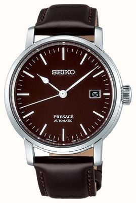 Seiko | Presage Men's Mechanical | Brown Leather | Brown Strap SPB115J1