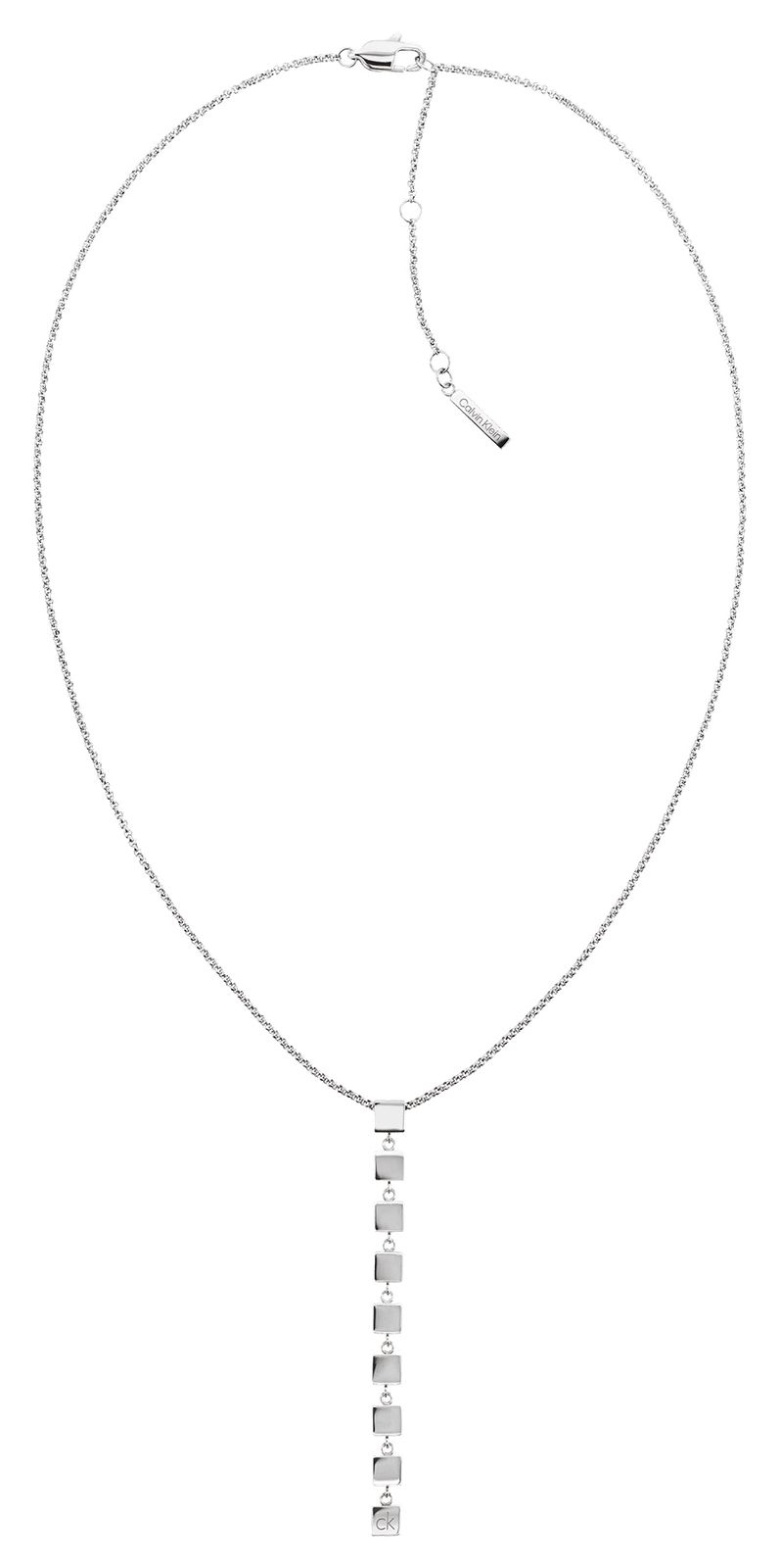 Calvin Klein 35000839 Geometric Pendant Necklace - Silver Jewellery