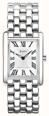Accurist Rectangle Womens | White Dial | Stainless Steel Bracelet 71006