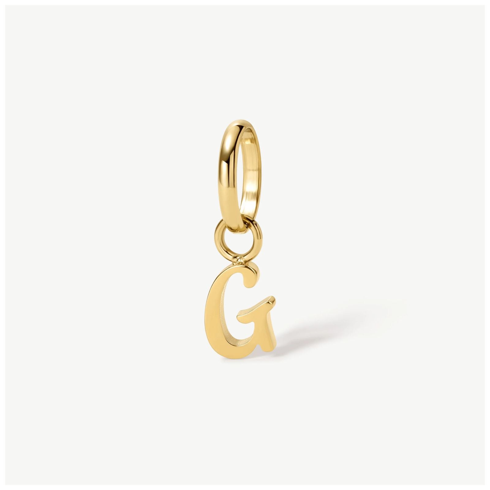 D.LOUISE CH-39-07 Gpld Tone Mini Italic Initial Charm - G Jewellery