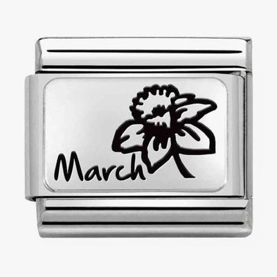 Nomination Classic March Birthstone Aquamarine Charm 330112/15