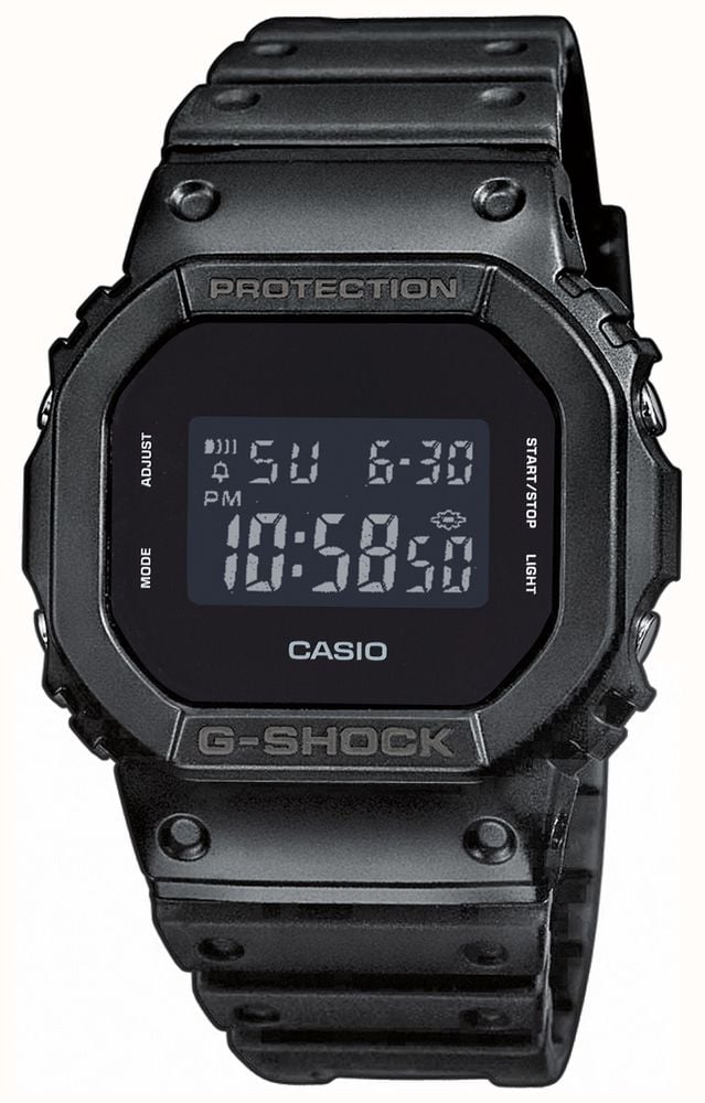 Casio Men s G Shock Black out Dial Resin Band DW 5600BB 1ER First Class Watches