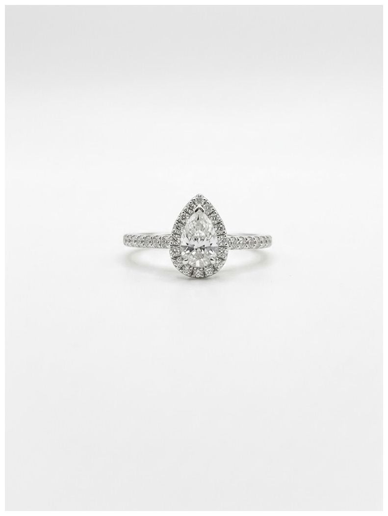 James Moore & Co J19302 0.36ct Pear Natural Diamond Platinum Jewellery