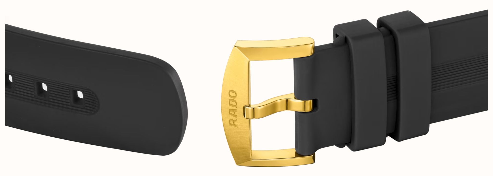 RADO Diastar Original Skeleton Automatic (38mm) Gold Skeleton Dial / Black Rubber Strap R12166159 - alternate view 5