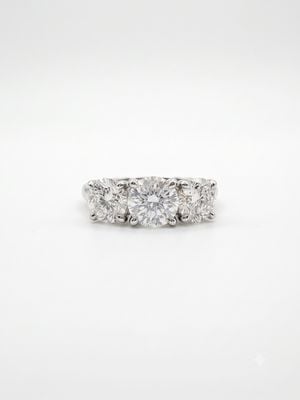 Bass Jewellery Platinum Trilogy Ring Lab Grown Diamond Ring 2.50cts D Vs1 J96666