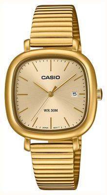 Casio Core LTP-B166 Series (30mm) Gold Dial / Gold PVD Stainless Steel Bracelet LTP-B166G-9AVEF
