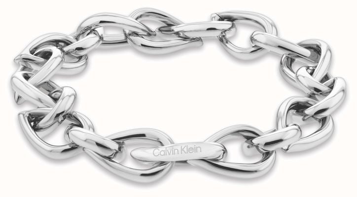 Calvin Klein Sculptured Drops Silver Chain Bracelet 35000913