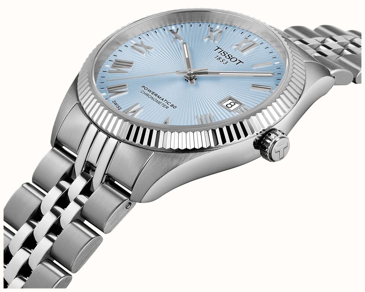 Tissot Ballade Automatic Chronometer (39mm) Ice Blue Dial / Stainless Steel Bracelet T1564081135300 - alternate view 2