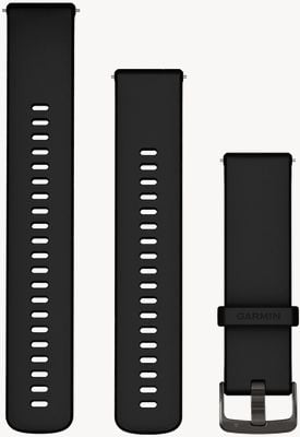 Garmin Quick Release Strap Only (22 mm) Black Silicone With Slate Hardware 010-13256-21