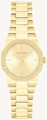 Calvin Klein Geometric Elegance (23mm) Gold Dial / Gold PVD Stainless Steel Bracelet 25100142