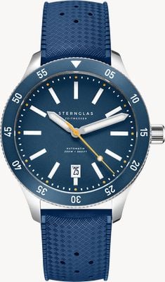 STERNGLAS Marus 2.0 Edition Küste Automatic Limited Edition (42mm) Blue Dial / Blue FKM Rubber Strap S02-MAK06-KA05