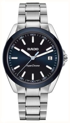 RADO HyperChrome Quartz (41.5mm) Dark-Blue Sunray Dial / Stainless Steel Bracelet R32280203
