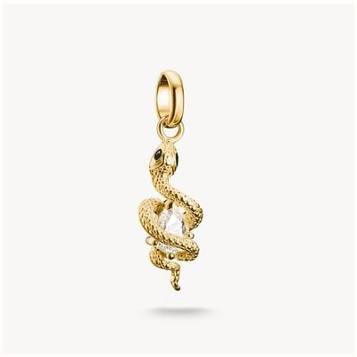 Thomas Sabo Charm Pendant Snake With Stone Connect Gold-plated CC1264-565-14
