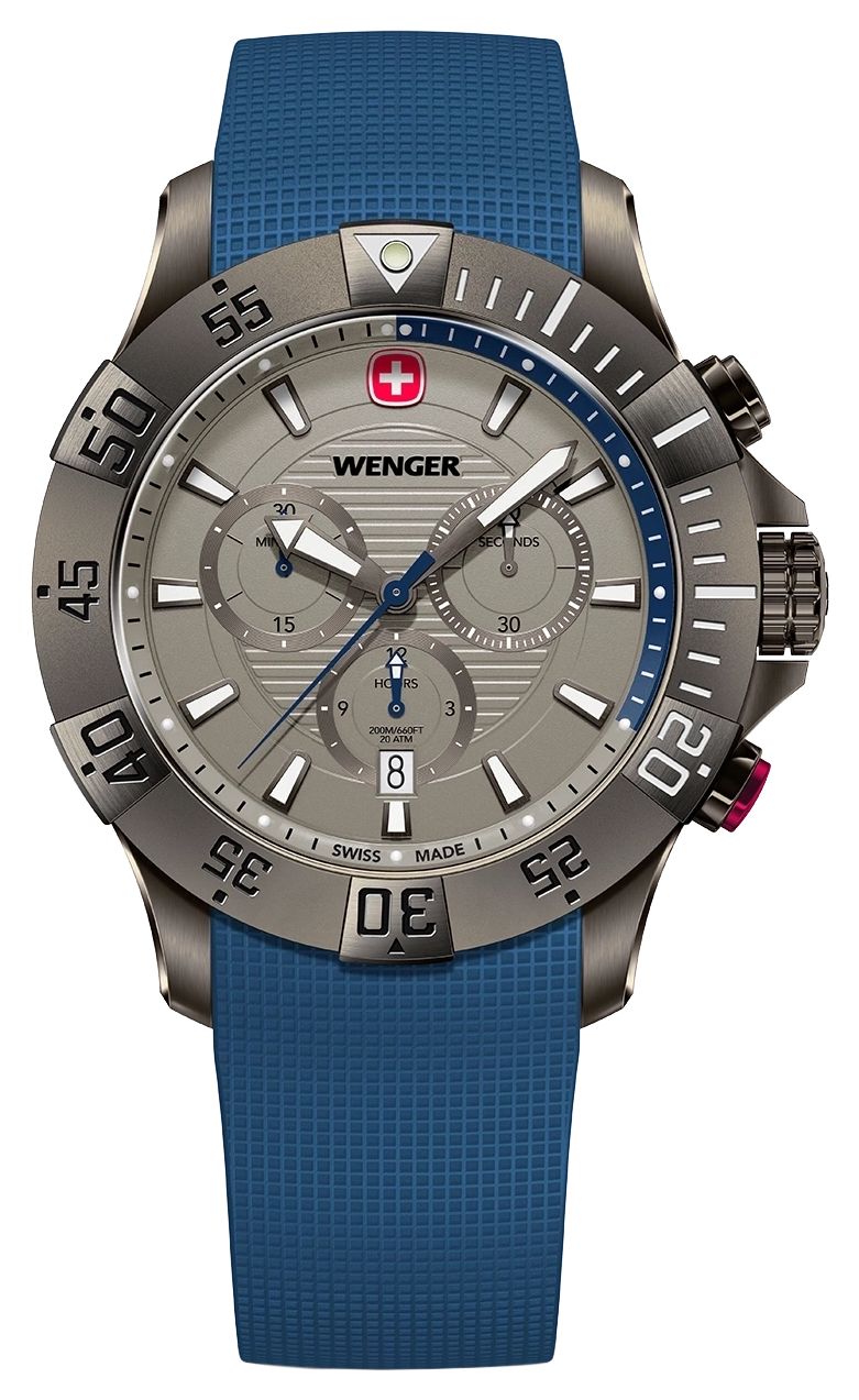 Wenger 01.0643.126 Seaforce Quartz Chronograph (43mm) Grey Watch
