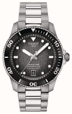 Tissot Seastar 1000 Powermatic 80 (40mm) Grey Black Dial / Stainless Steel Bracelet T1208071105100