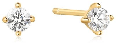 Ania Haie Gold Plated Silver Solitaire Studs E057-01G