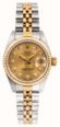 Pre-owned Oyster Perpetual Datejust Diamond (26mm) Gold Dial / Two-Tone Stainless Steel Bracelet Watch JMP-595196