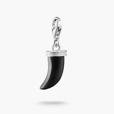 Thomas Sabo Silver Charm Pendant Tooth Obsidian Original 2235-023-11