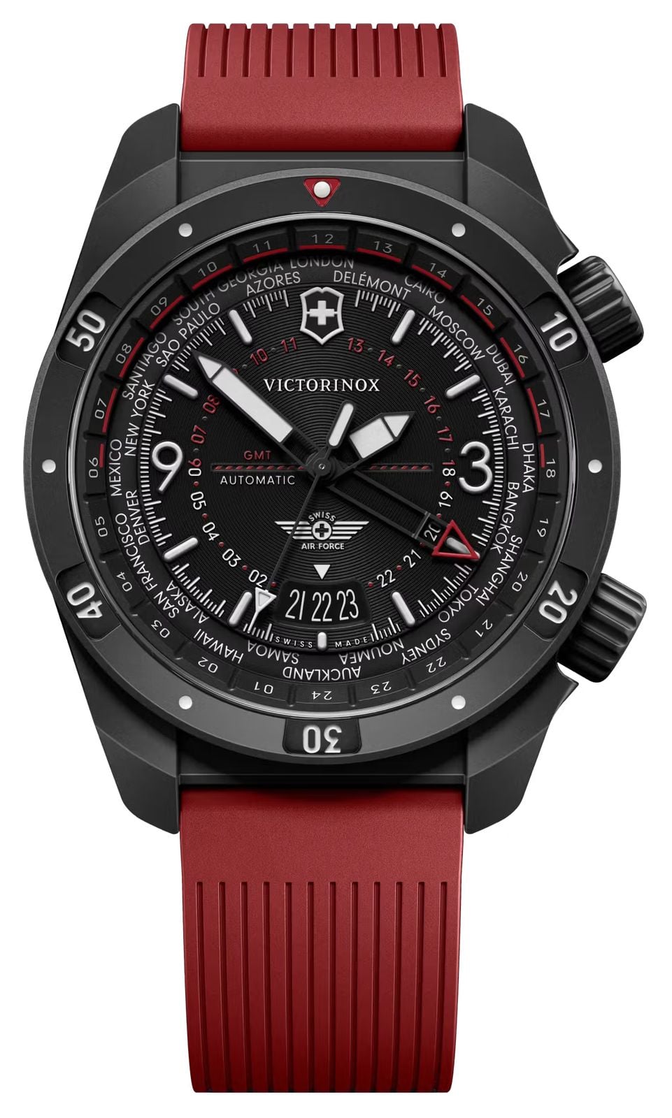 Victorinox 242006 Air Pro Automatic GMT (43mm) Black Dial / Watch