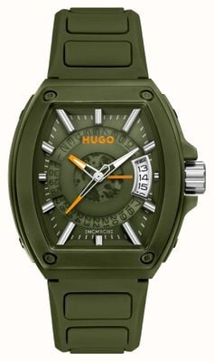 HUGO #ICON 3H (40mm) Green Dial / Green Silicone Strap 1530433