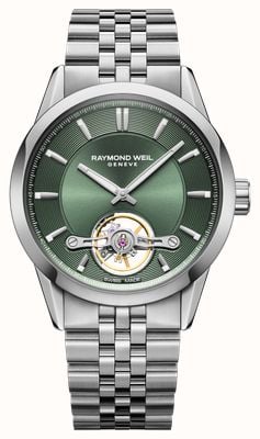Raymond Weil Men's Freelancer (42mm) Green Dial / Stainless Steel Bracelet 2781-ST-52051