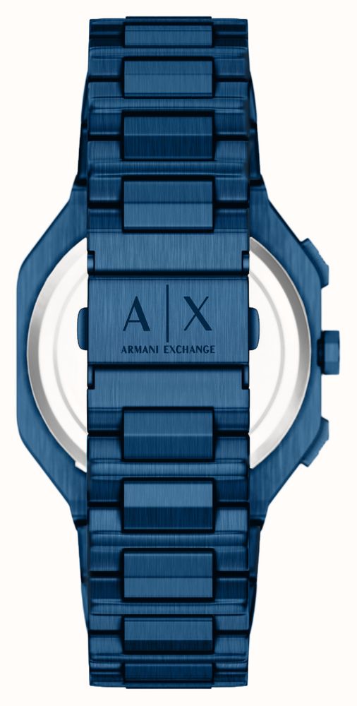Armani Exchange Dual-Time Quartz (40mm) Black Dial / Blue PVD Stainless Steel Bracelet AX1477 - alternate view 2