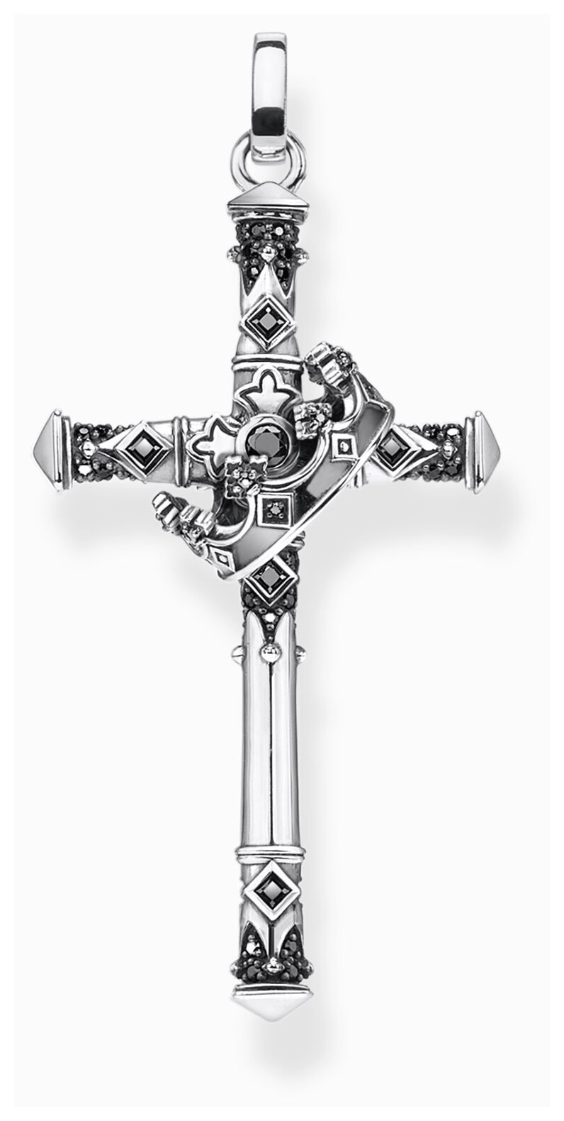 Thomas Sabo PE886-643-11 Cross and Crown Pendant Sterling Jewellery