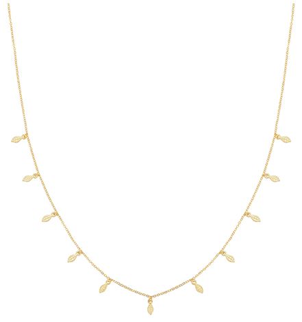 James Moore TH G3391GP Silver Gold Plated Multi Leaves Jewellery