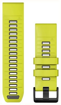 Garmin QuickFit® 26 Watch Bands, Amp Yellow/Graphite Silicone 010-13393-08