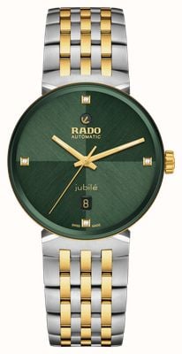 RADO Florence Automatic (39mm) Embossed Green Dial / Two-Tone Stainless Steel Bracelet R48903723