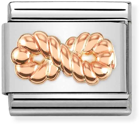 Nomination LINK Stainless Steel Rose Gold Textured Infinity Charm 430106/24