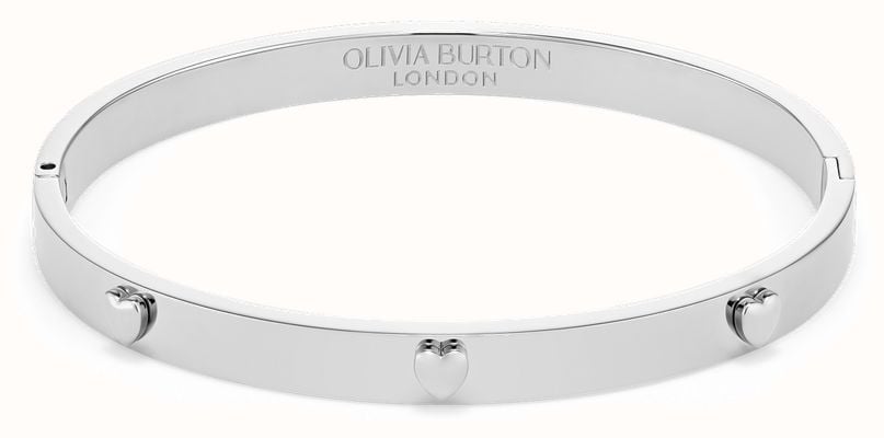 Olivia Burton Classic Mini Heart Silver Tone Bangle 24100465