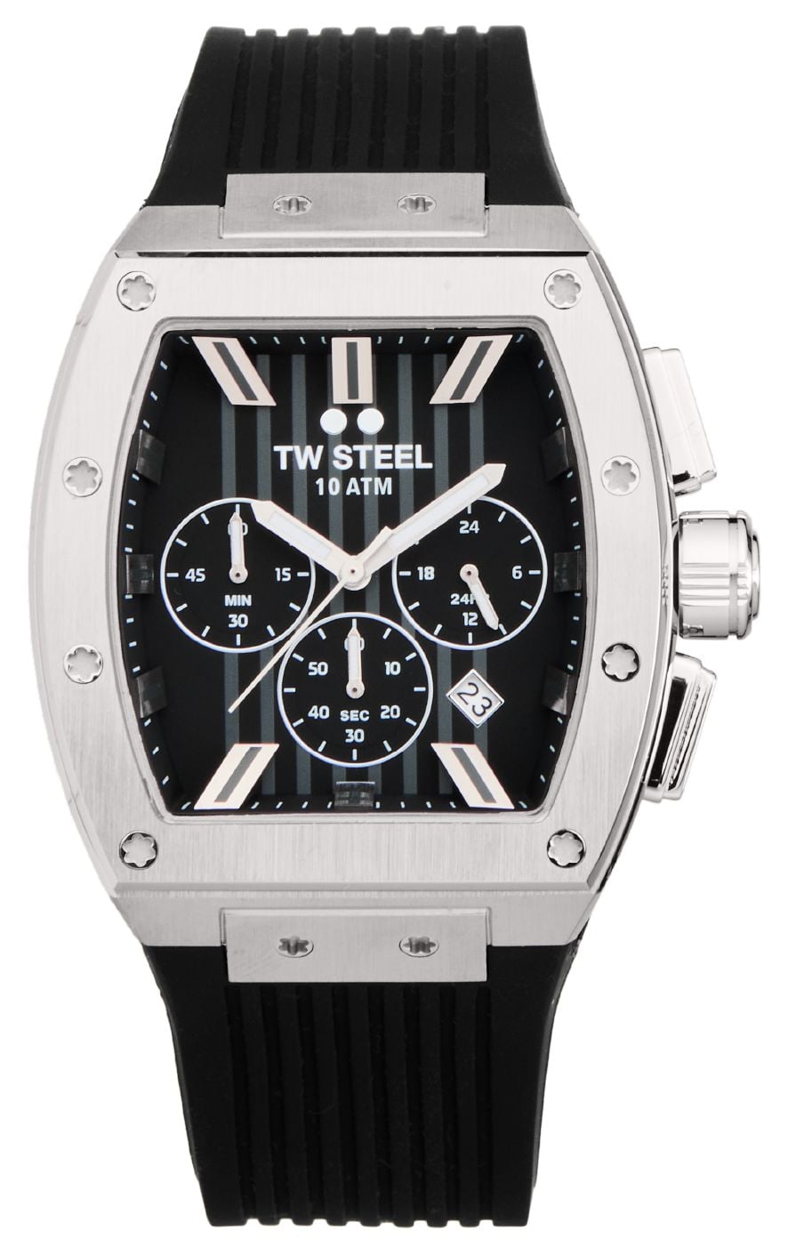 TW Steel TO1 Tonneau Quartz Chronograph (42mm) Black Dial / Watch