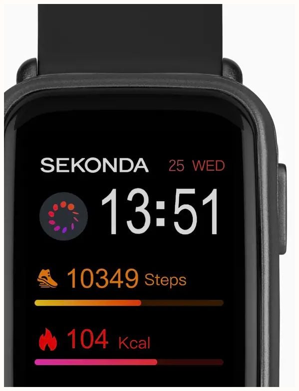 Sekonda Track Smartwatch (26mm) Digital Display / Black Silicone Strap 30171 - alternate view 2